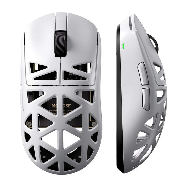 Mchose a7x ultra magnesium alloy wireless gaming mouse (wit, tot 40.000 dpi, 2.4 ghz usb-c bluetooth)