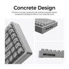 Keychron k2 he-f1c concrete edition rgb mechanisch toetsenbord (zwart, us lay-out (qwerty), gateron double-rail magnetic nebula, 75%, rgb leds, osa double-shot pbt, hot swap, 2.4ghz | bluetooth 5.2 | usb-c)