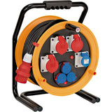Brennenstuhl brobusta cee 4 ip44 kabelhaspel, 40m rn-kabel (geel zwart, 40m rn-kabel) - afbeelding 1