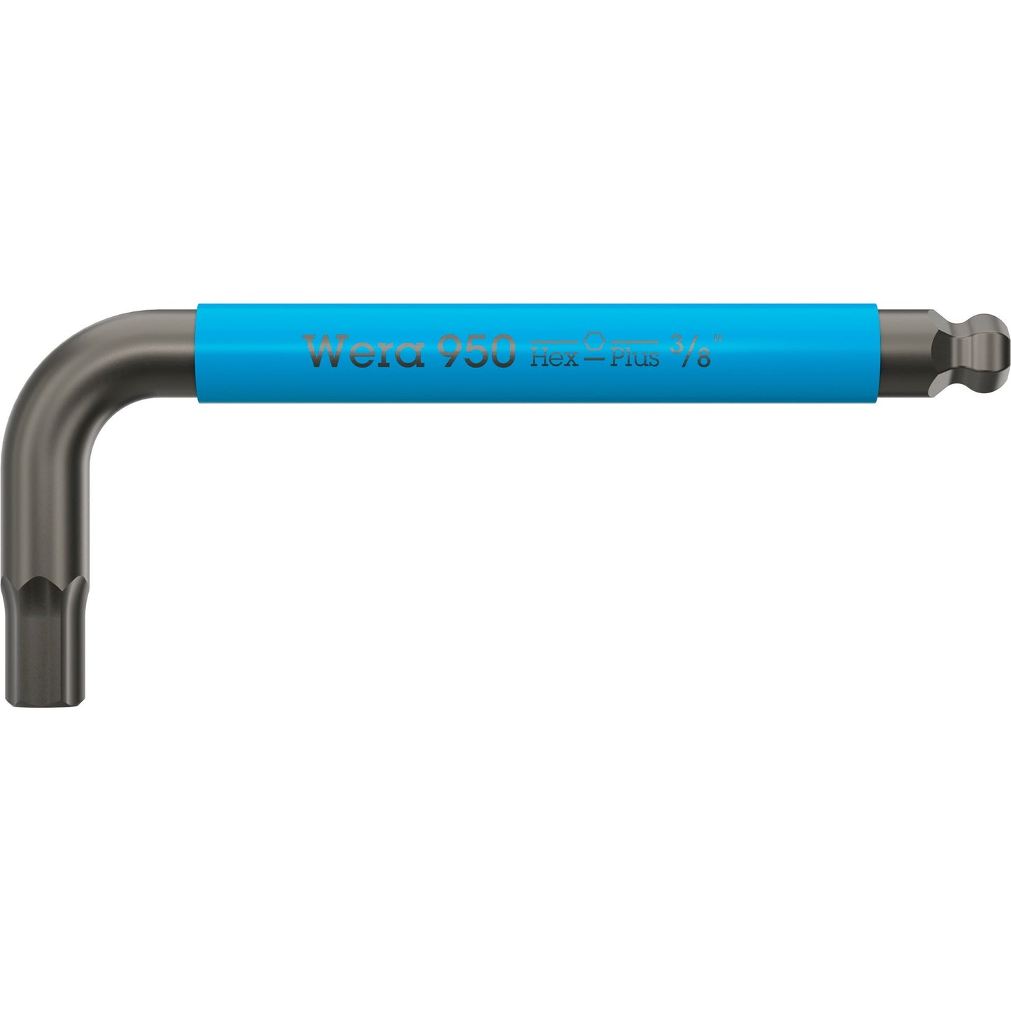 Wera 950 9 hex-plus multicolour imperial 3 stiftsleutelset, blacklaser (zwart, 9‑delig)