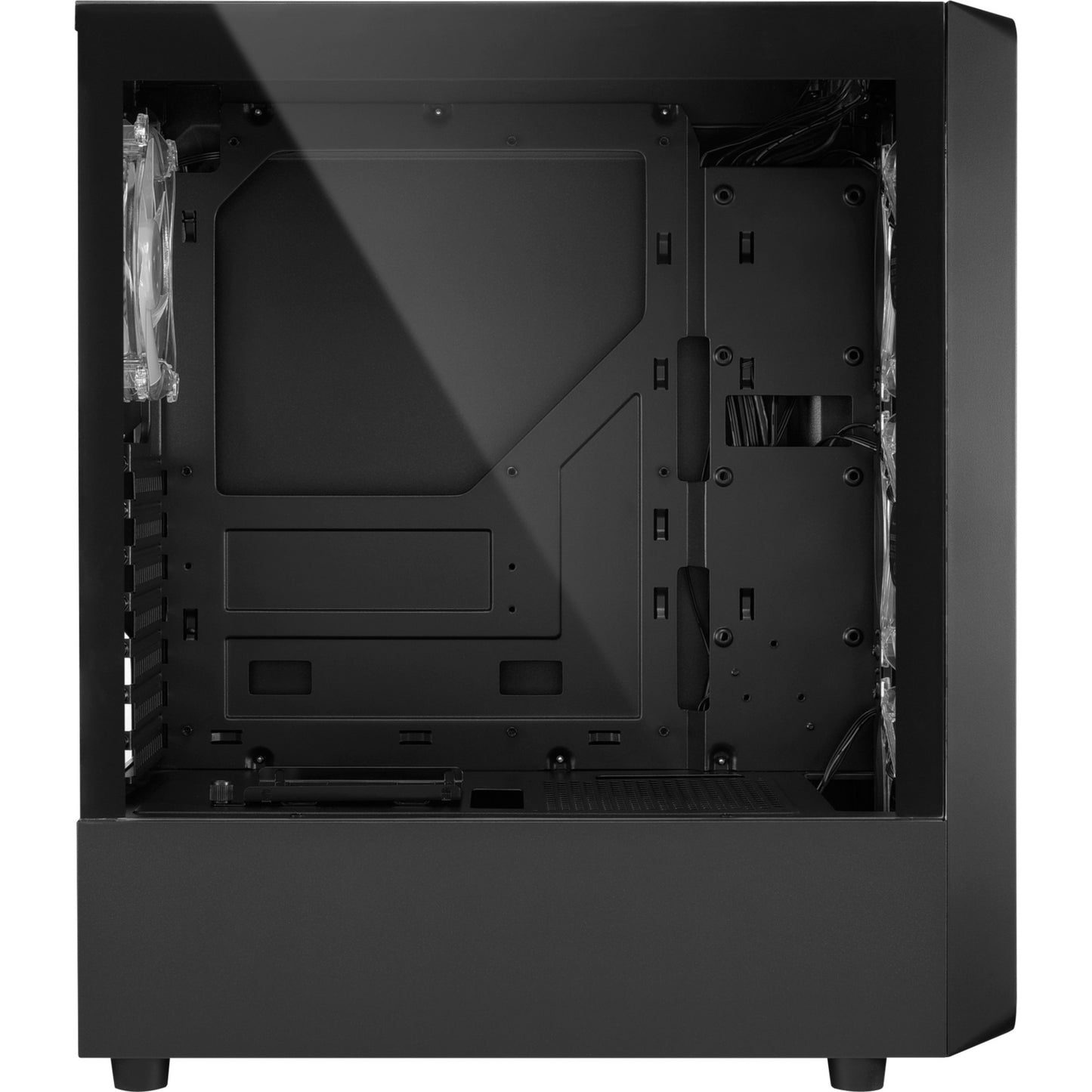 Sharkoon tk4 rgb midi tower behuizing (zwart | 4x usb-a | rgb | tempered glass)