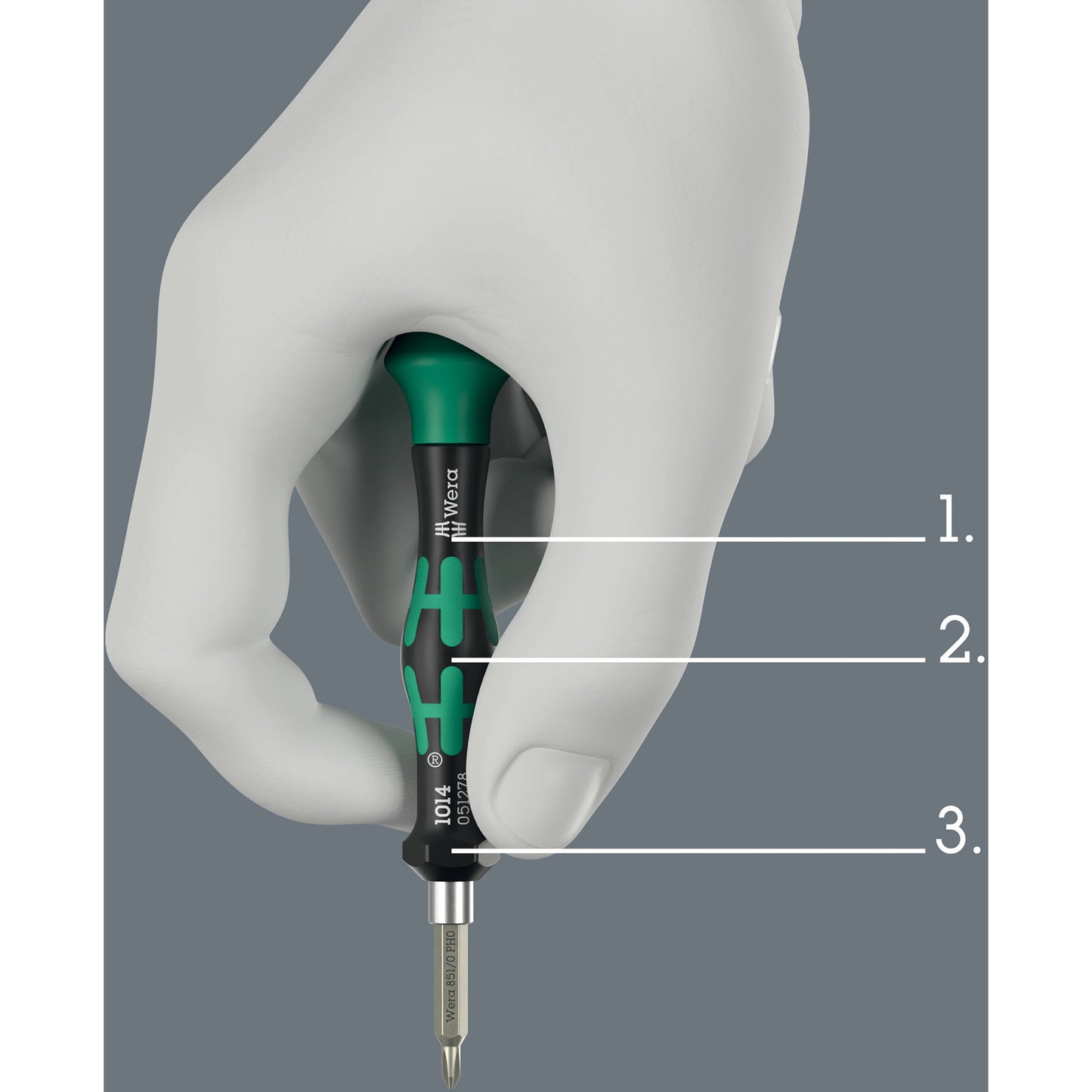 Wera tool-check modular micro 1, 21‑delig bitset (zwart groen)