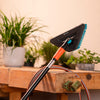 Gardena cleansystem steelborstel hard flex, borstel voor grotere, harde vlakken wasborstel (grijs turquoise, 18814-20)