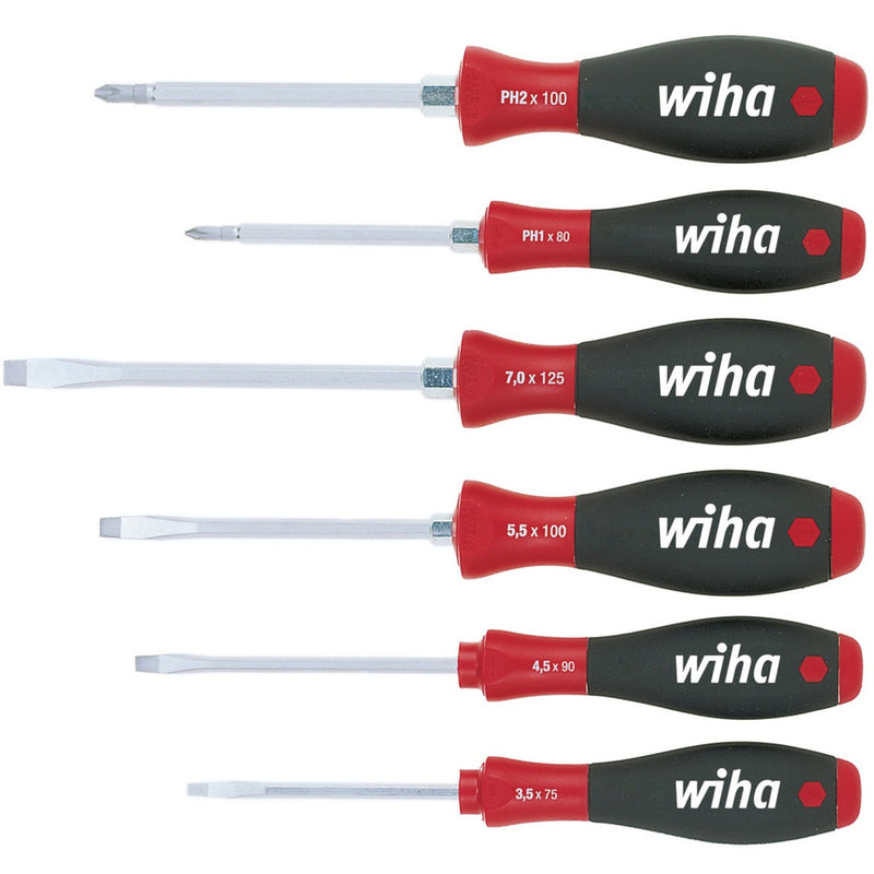 Wiha schroevendraaierset softfinish 21248 (zwart rood)