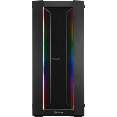 Sharkoon elite shark ca200m big tower behuizing (zwart | 4x usb-a | tempered glass)