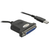 Delock usb 1.1 op parallel kabel (zwart, 0,8 meter)