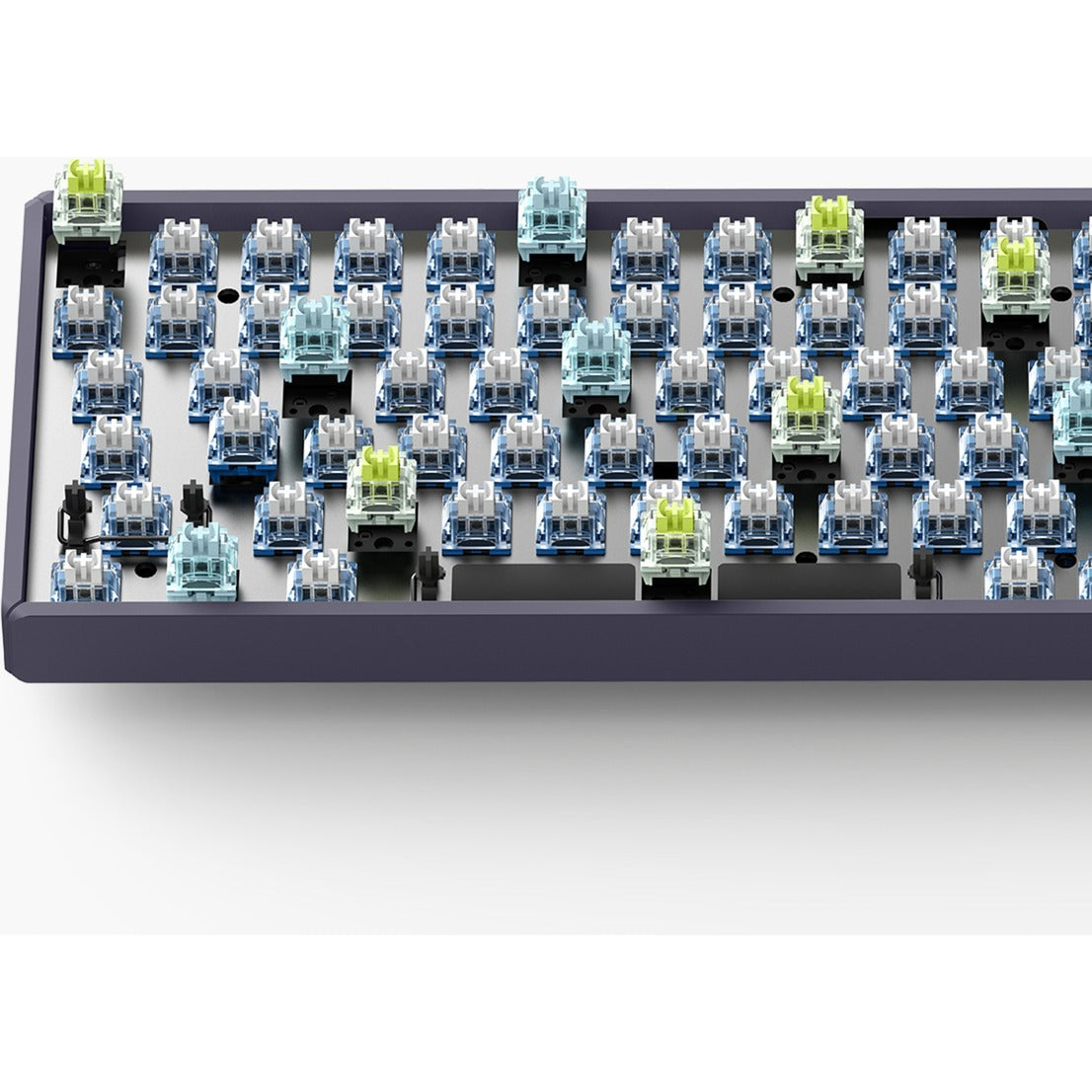 Iqunix f97 lavandin wireless mechanical keyboard (lavendel, us lay-out (qwerty), cherry mx silent red, 96%, rgb leds, hot-swappable, pbt, 2.4ghz | bluetooth 5.1 | usb-c)
