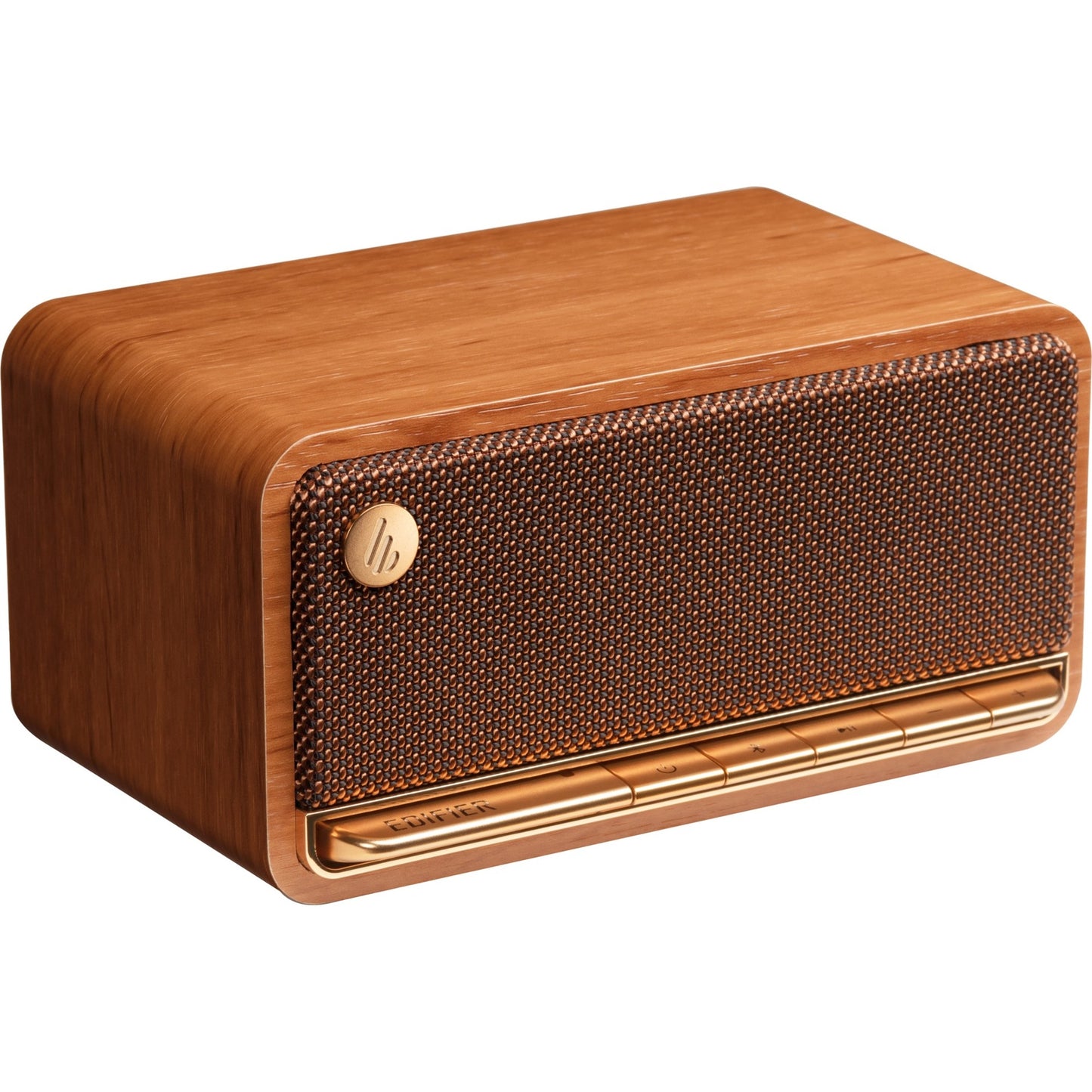 Edifier mp230 retro bluetooth speaker luidspreker (houtkleur, bluetooth, microsd, aux, usb-c)
