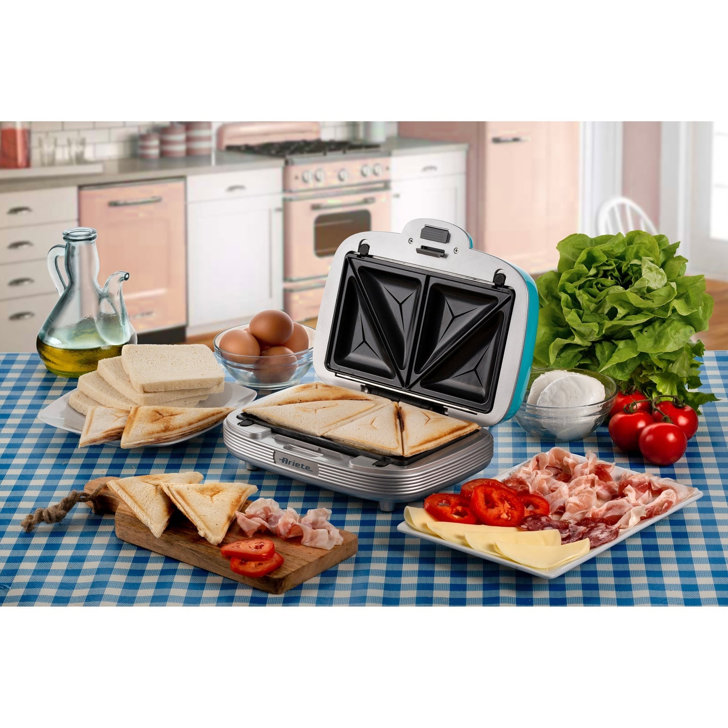 Ariete party time tosti cupcake maker 1972 01 sandwichmaker (lichtblauw)