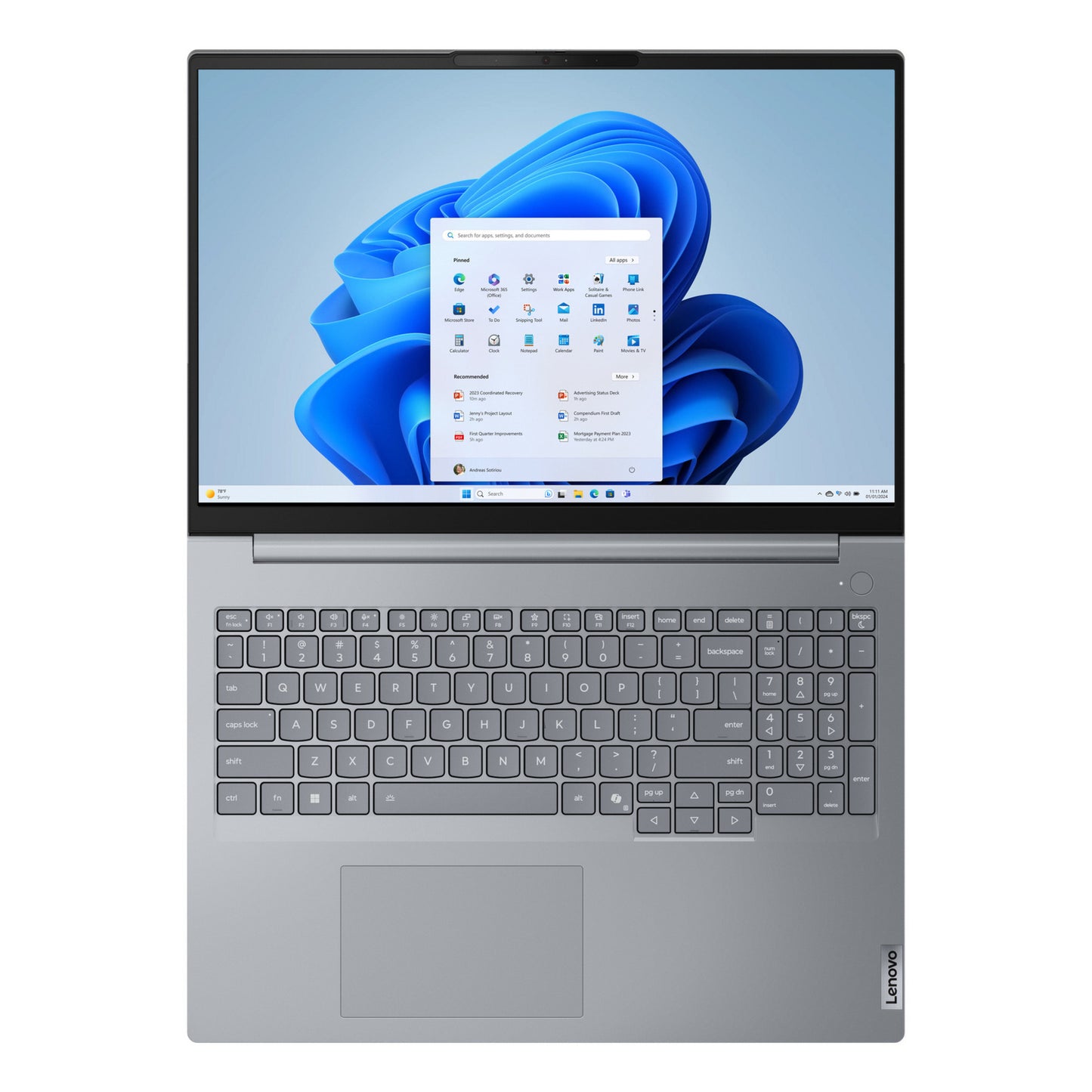 Lenovo thinkbook 16 g8 ial (21sk00ebmh) 16 laptop (grijs | core ultra 5 135h | arc graphics |16 gb | 512 gb ssd)