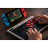 8bitdo arcade controller (grijs rood, 2.4 ghz bluetooth usb, nintendo switch 1 + 2, pc)