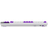 Lorgar kbp70tklw, gaming toetsenbord (wit, us lay-out, logar toxic purple, tkl, rgb, hot-swappable, pbt double-shot, bluetooth 2.4ghz usb)