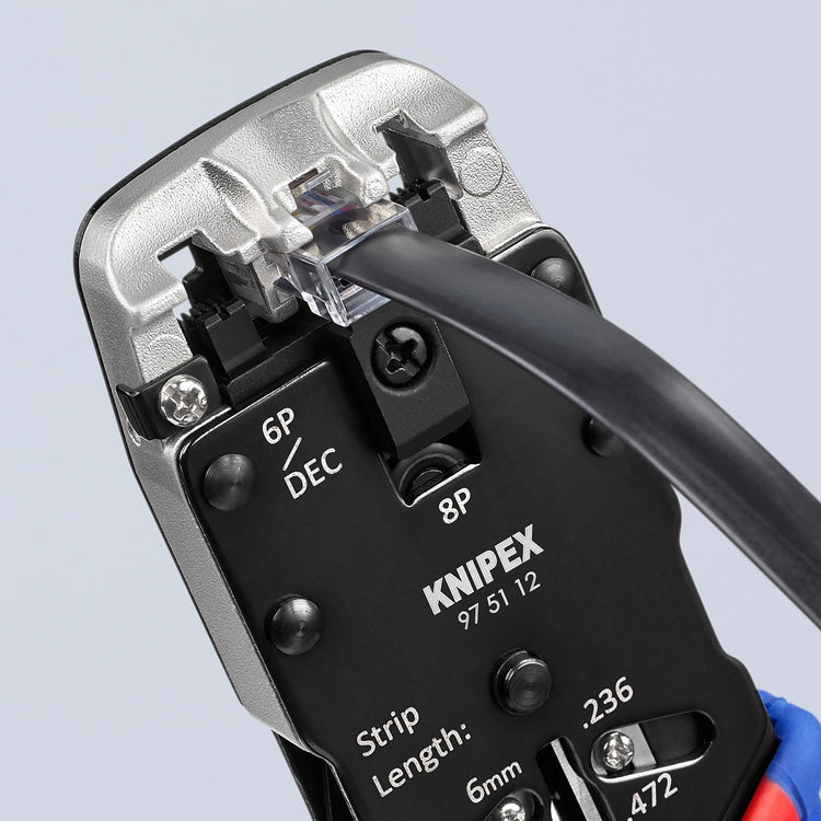 Knipex 975112 krimptang voor westernstekkers - 200mm