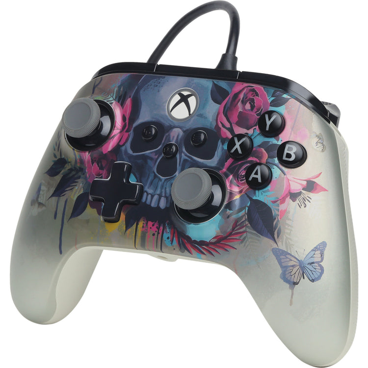 Powera advantage plus bedrade controller voor xbox series x|s - bloom gloom (zilver, xbox series x|s, xbox one, pc)