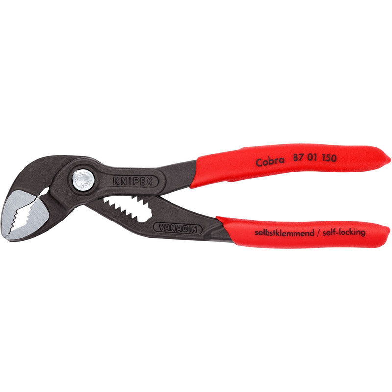 Knipex cobra waterpomptang 8701150 zweedse- waterpomp-tang (zwart rood, 150 mm)
