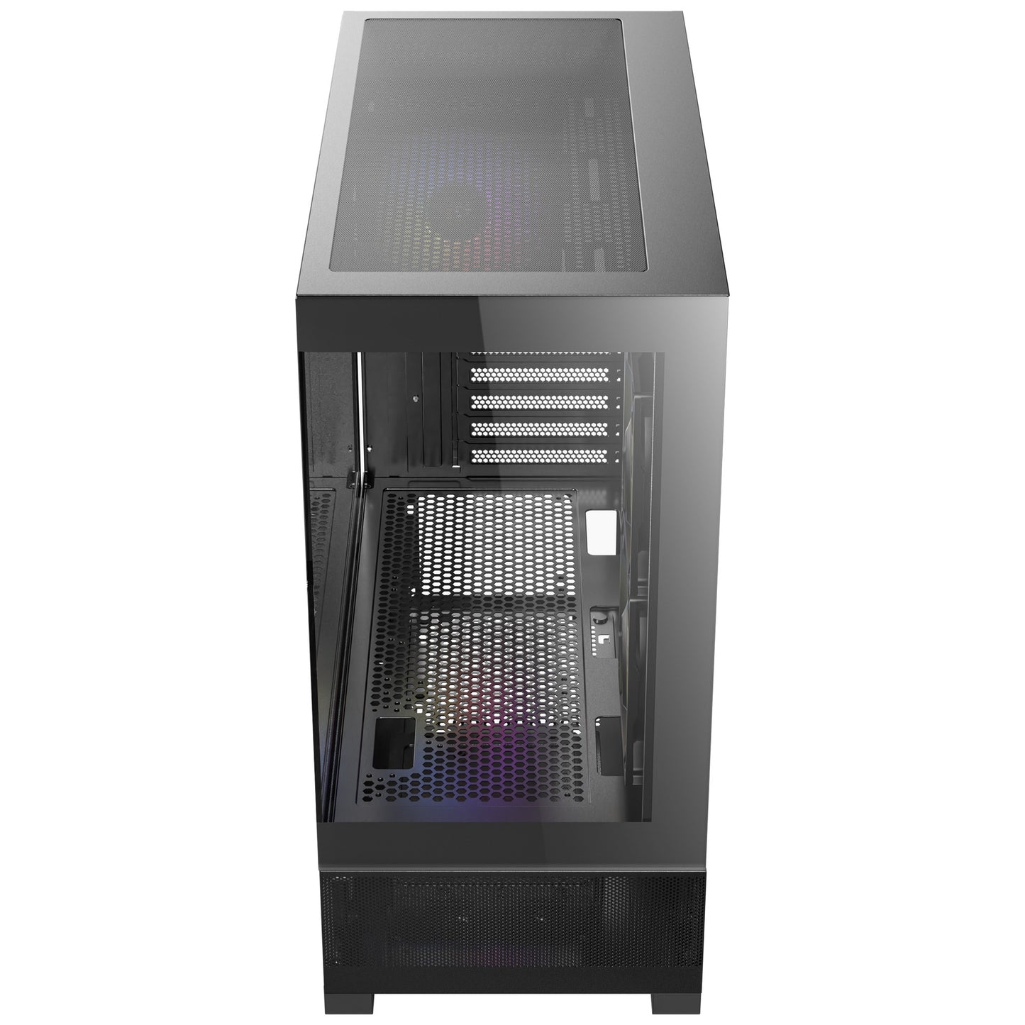Antec cx500m rgb mini tower behuizing (zwart | 3x usb-a | tempered glass)