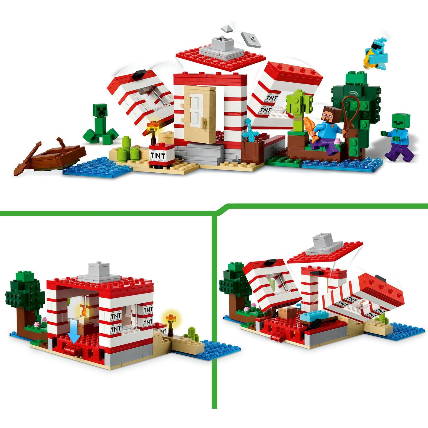 Lego ® minecraft® het tnt junglehuis, videogameset - 21275