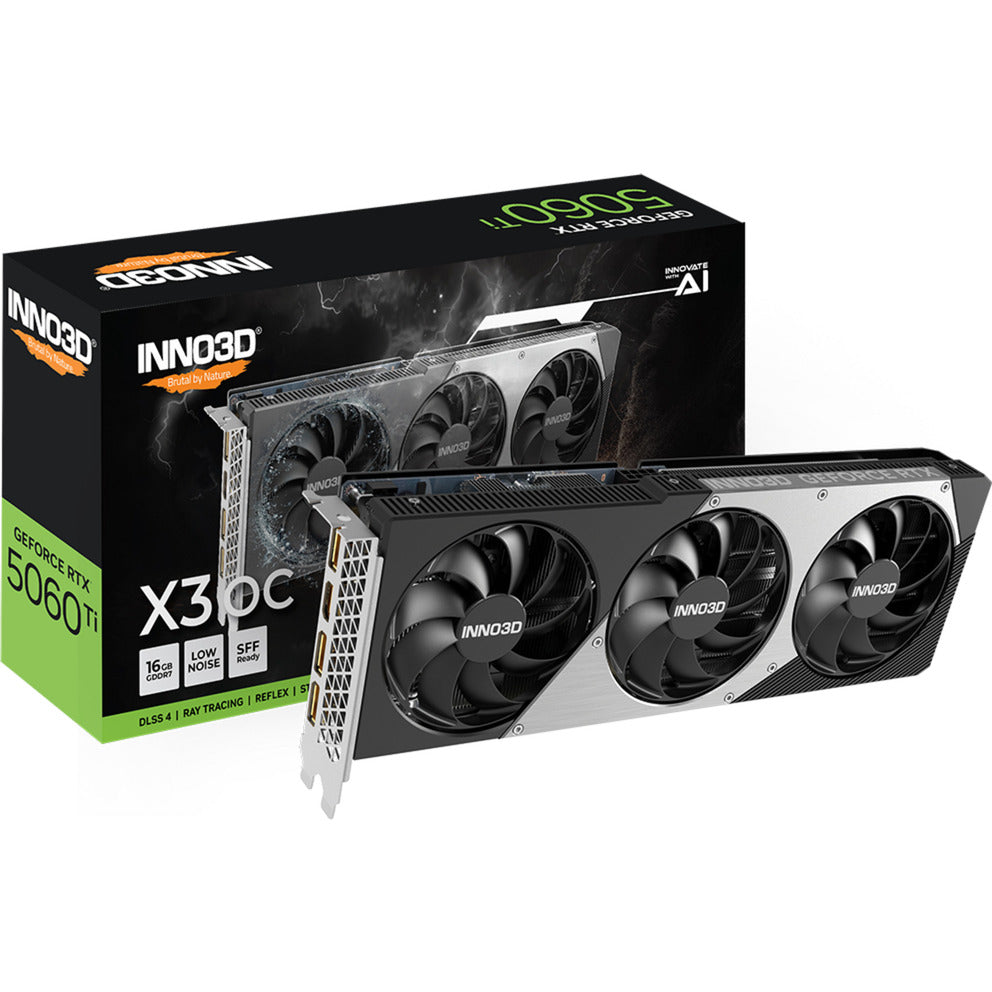 Inno3d geforce rtx 5060 ti twin x3 oc 16gb grafische kaart (3x displayport, 1x hdmi 2.1, dlss 4)