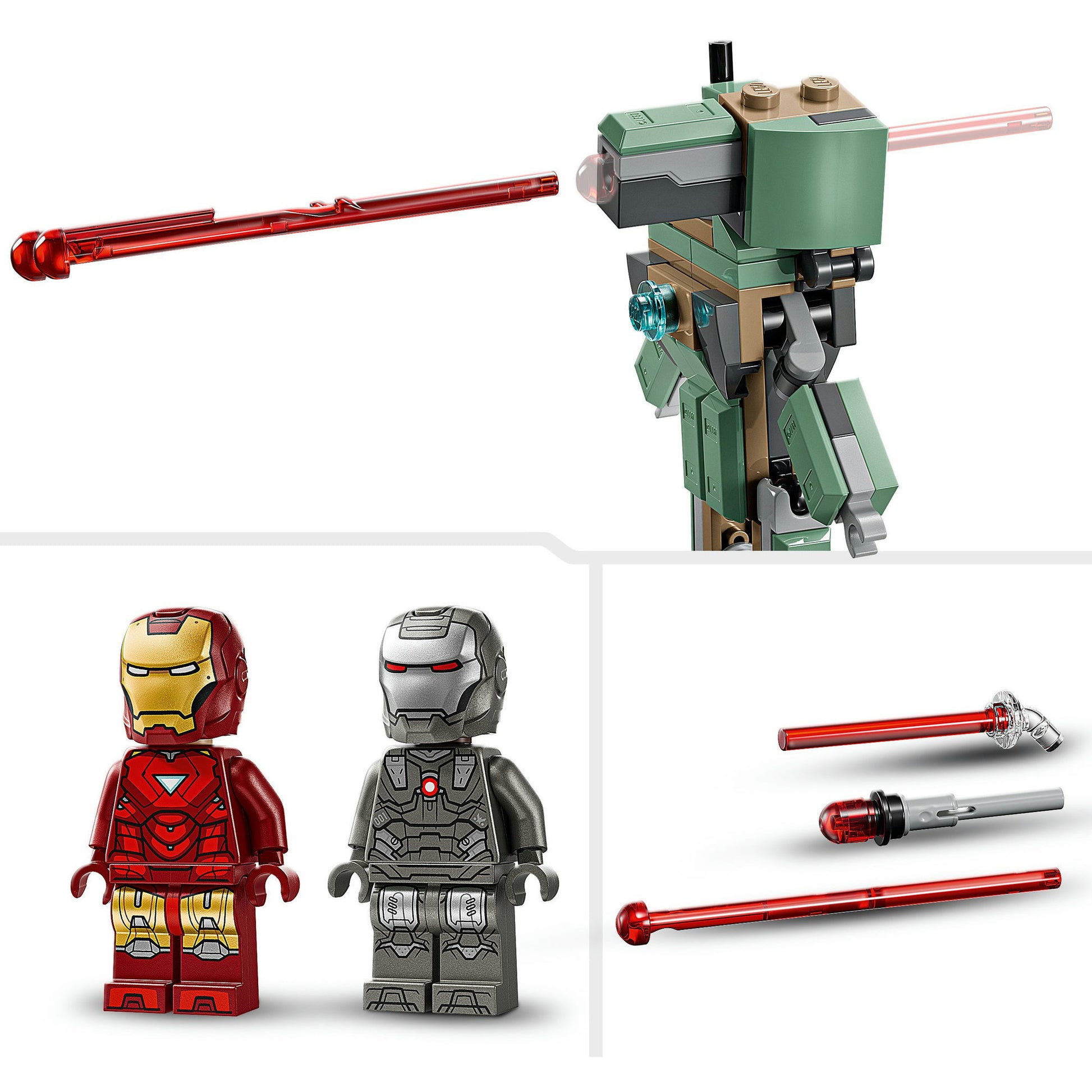 Lego ® ǀ marvel iron man en war machine vs. hammer drones - 76320