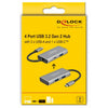 Delock external usb 3.2 gen 2 usb type-c hub usb-hub (grijs)