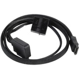 Silverstone slim sata 2-in-1 datakabel + stroomadapter (zwart, cp10) - afbeelding 1