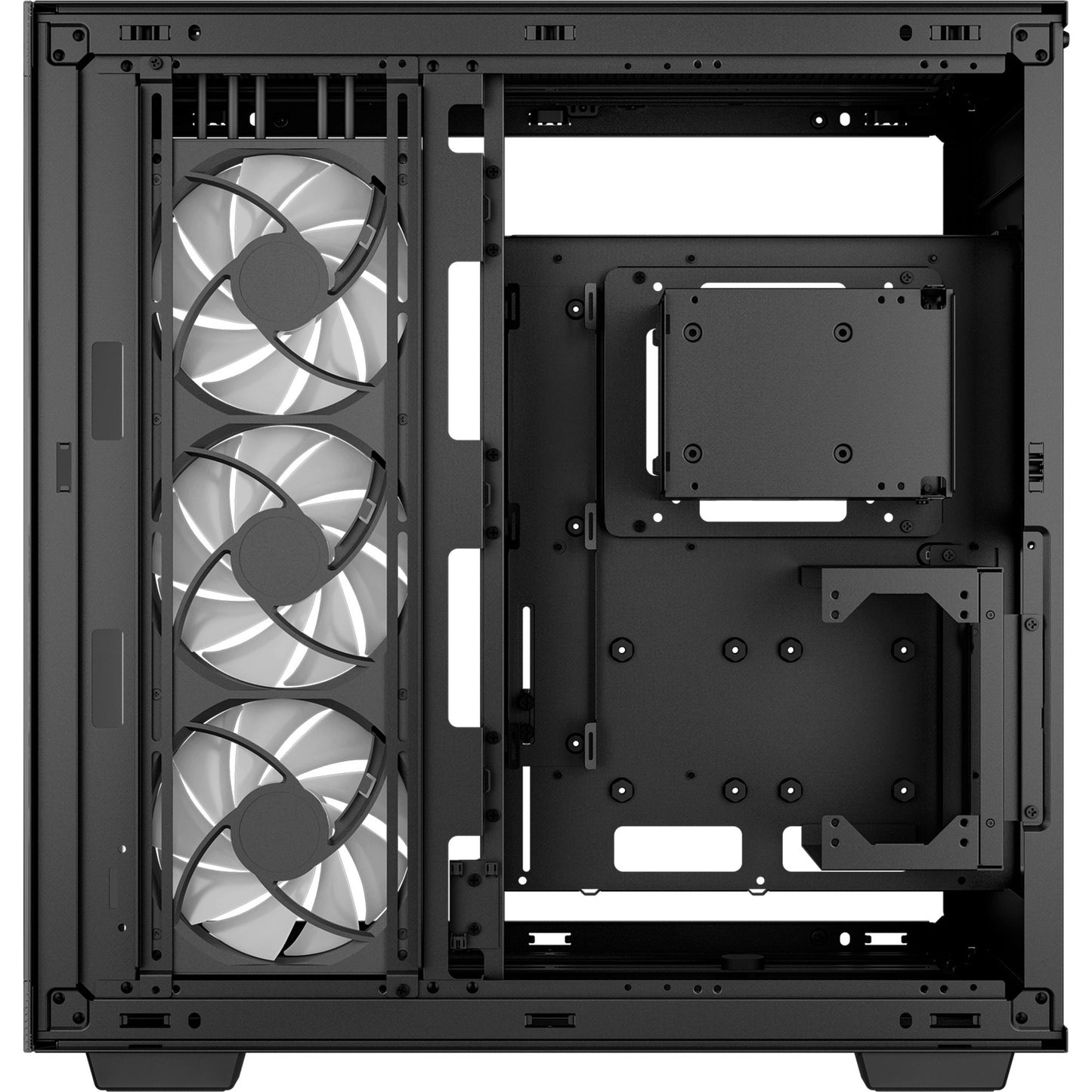 Deepcool ch780 midi tower behuizing (zwart | 4x usb-a | 1x usb-c | rgb | tempered glass)