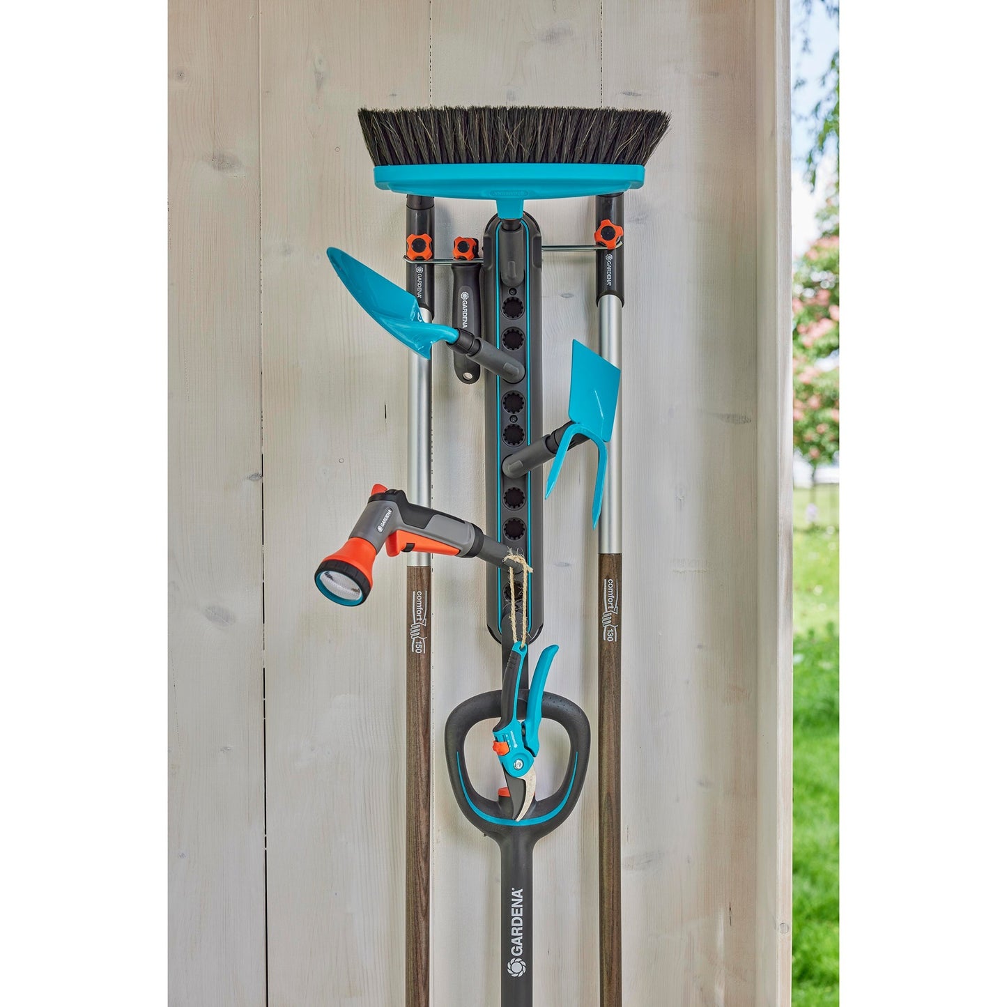 Gardena combisystem gereedschapsrek flex houder (donkergrijs turquoise)