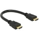 Delock high speed hdmi met ethernet - hdmi a male > hdmi a male kabel (zwart, 0,25 meter, 4k)