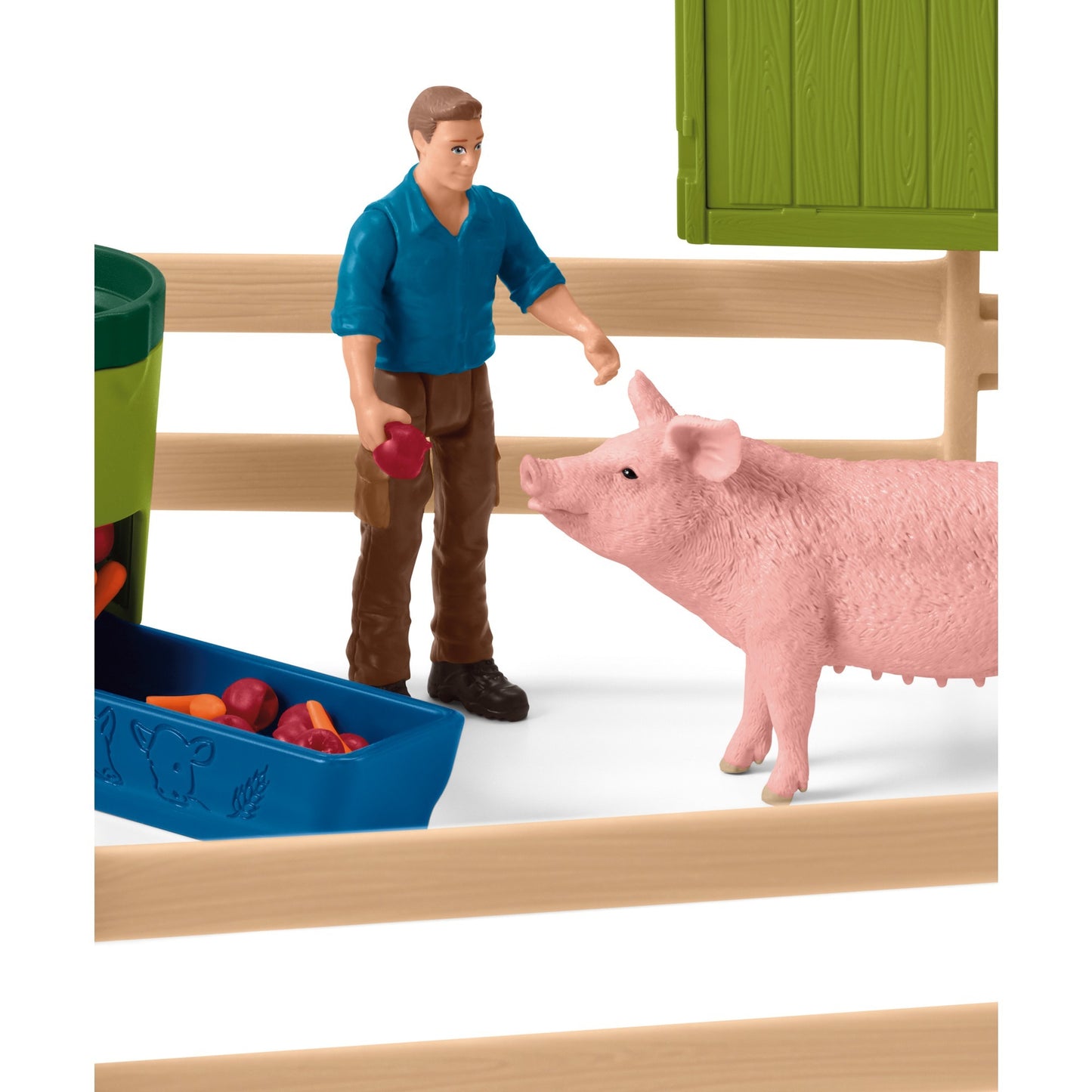Schleich farm world - grote stal, geel speelfiguur