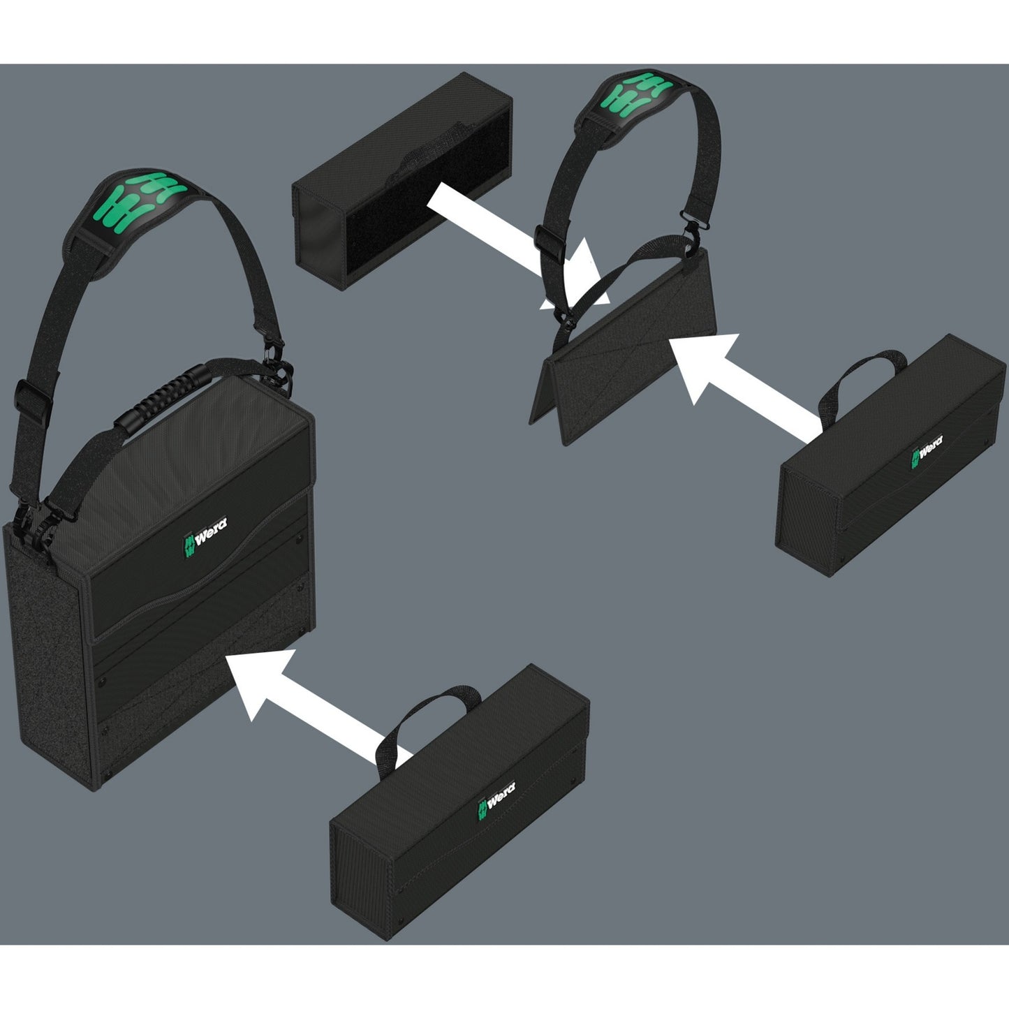 Wera 2go 3 gereedschapsbox (zwart)