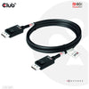 Club 3d displayport 2.1 vesa dp80 gecertificeerde kabel male-male (zwart, 1,2 meter, 4k 240hz, 8k 60hz, 80gbps)