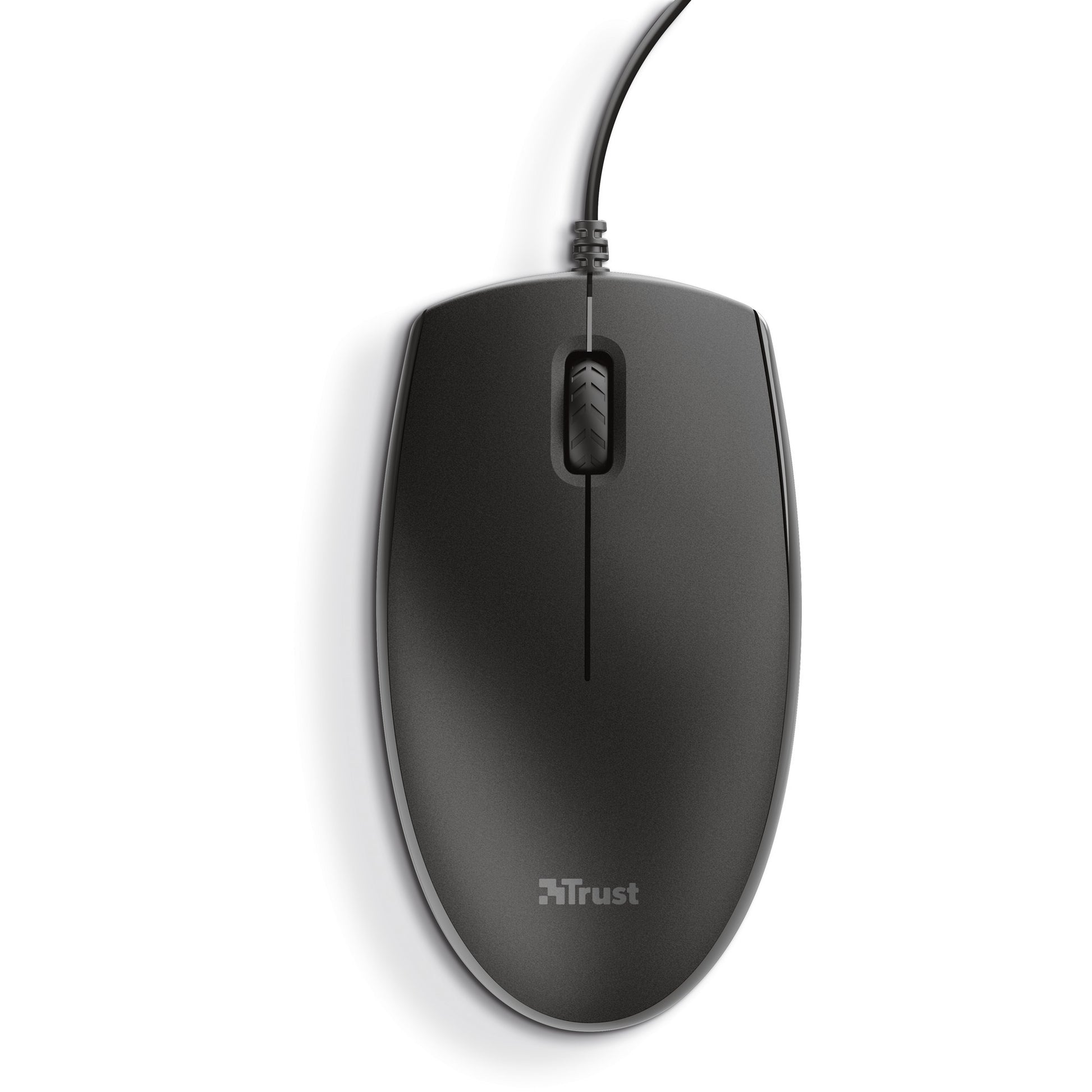 Trust primo keyboard mouse set desktopset (zwart, us lay-out (qwerty), membraan, 100%)