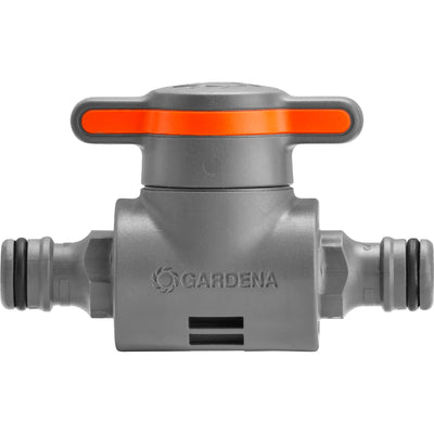 Gardena koppeling met reguleerventiel (grijs oranje)