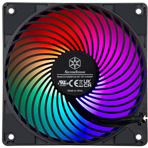 Silverstone air penetrator 120sk argb case fan (zwart, 120 x 120 x 25 mm, pwm)