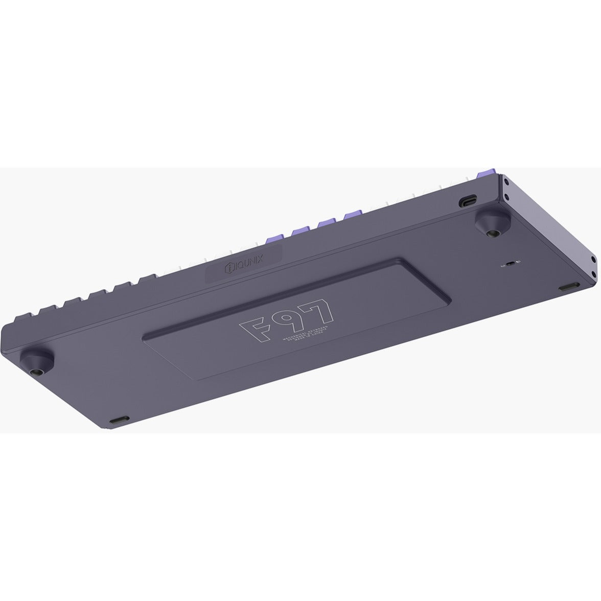 Iqunix f97 lavandin wireless mechanical keyboard (lavendel, us lay-out (qwerty), cherry mx brown, 96%, rgb leds, hot-swappable, pbt, 2.4ghz | bluetooth 5.1 | usb-c)