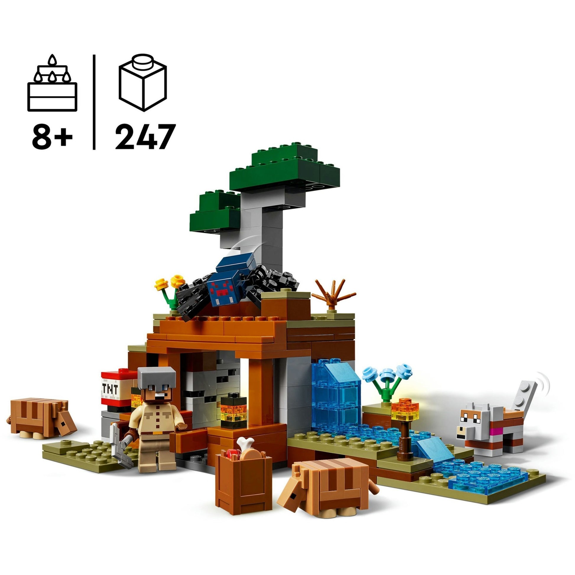Lego minecraft de gordeldieren bij de mijn - 21269