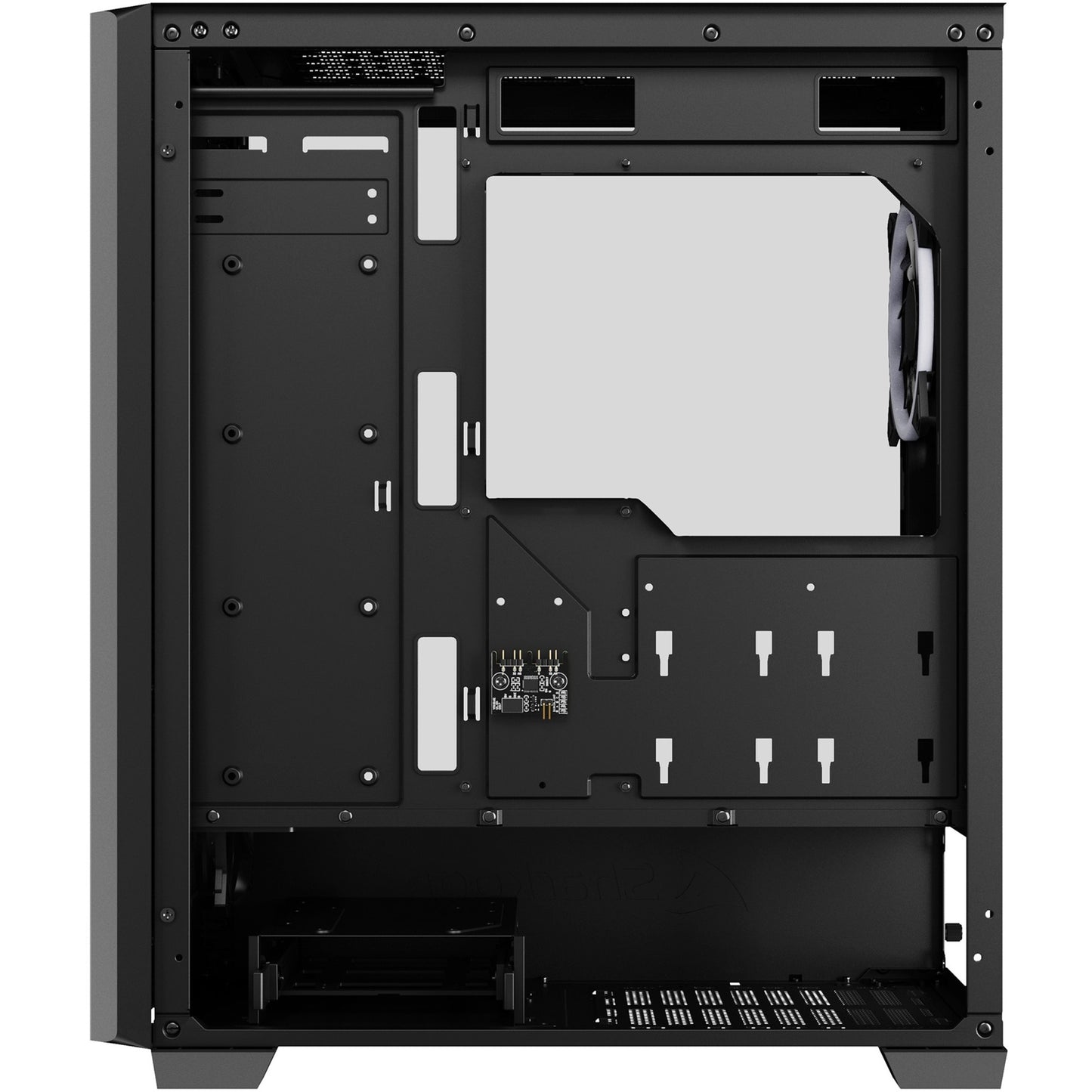 Sharkoon vs9 rgb black midi tower behuizing (zwart | 2x usb-a | 1x usb-c | rgb | tempered glass)