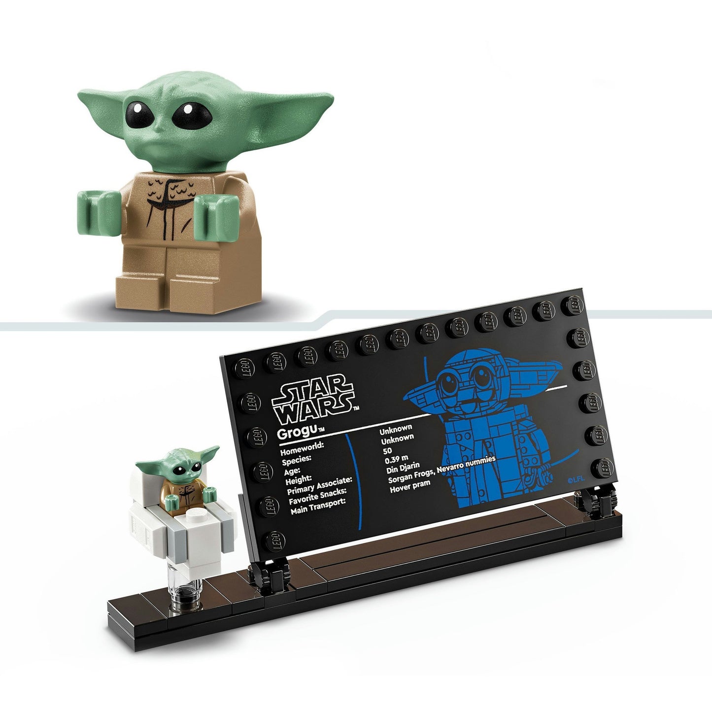 Lego star wars: the mandalorian™ grogu™ met zweefkinderwagen 75403
