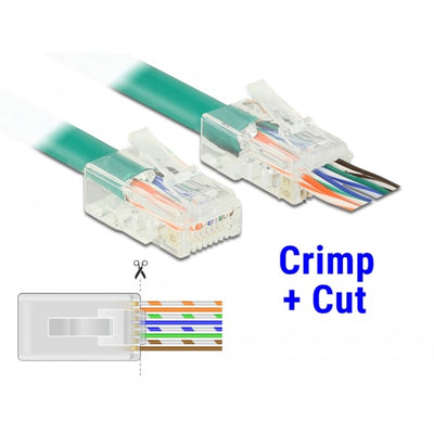Delock rj45 crimp+cut plug cat.5e utp stekker (transparant, 20 stuks)
