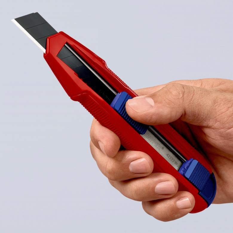 Knipex cutix universele mes stanleymes (rood blauw, incl. 2 mesbladen)
