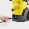 Kärcher k 5 wcm premium home hogedrukreiniger (geel zwart, met vuilfrees, slanghaspel en oppervlaktereiniger)