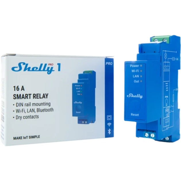 Shelly wave pro 1 relais (blauw)