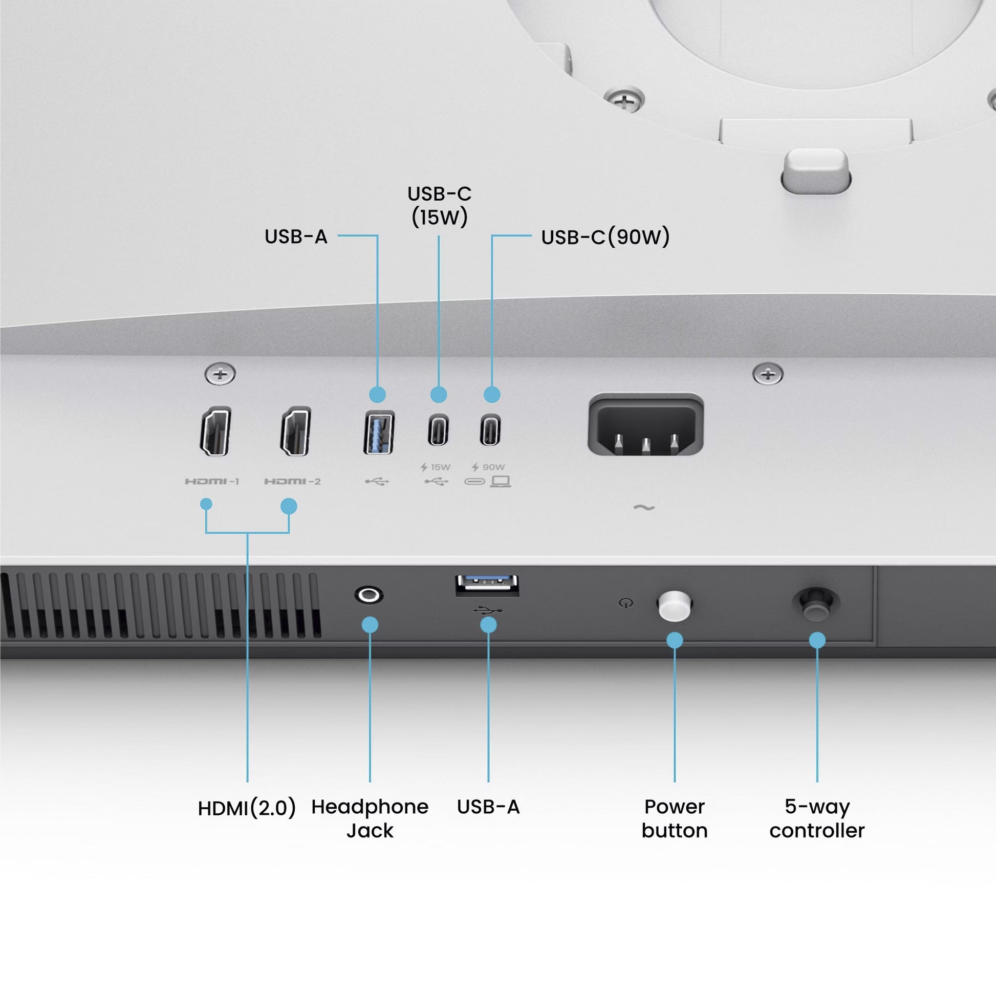 Benq ma270up voor macbook 27 4k uhd monitor (zilver, hdmi, usb-a, usb-c, audio)