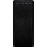 Inter-tech h-606 mini tower behuizing (zwart | 2x usb-a) - afbeelding 2
