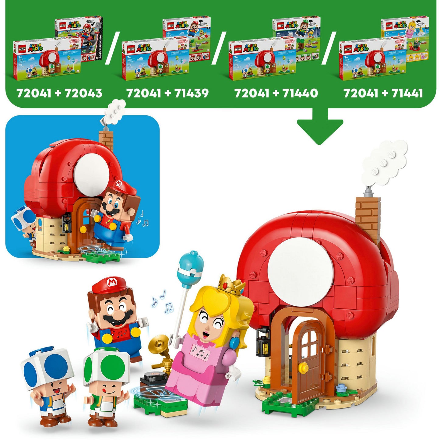 Lego super mario 72041 toads huisfeestje