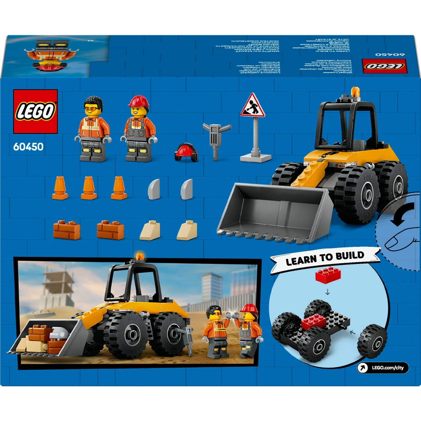 Lego city - gele wiellader constructiespeelgoed (60450)