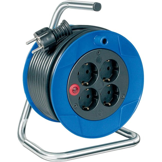 Brennenstuhl compact kabelhaspel 15 meter, 4x geaard (zwart)
