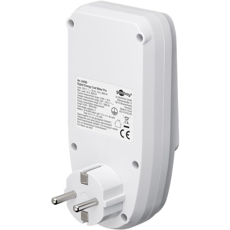 Goobay digitale energiekostenmeter pro meetapparaat (wit)