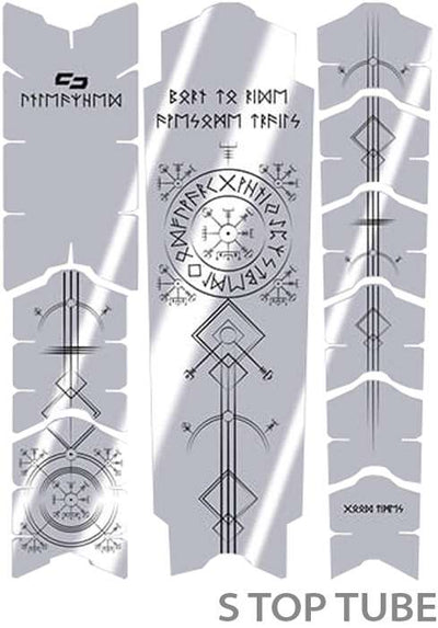 Unleazhed unscratch frame protector film - runes of shred black glossy