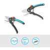 Gardena snoeischaar premiumcut voor vers hout met bypass-snede (grijs turquoise, 22 mm snoeidiameter)